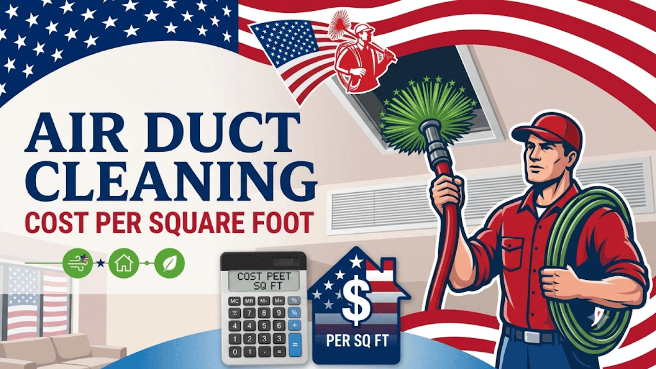 air duct cleaning cost per square foot.